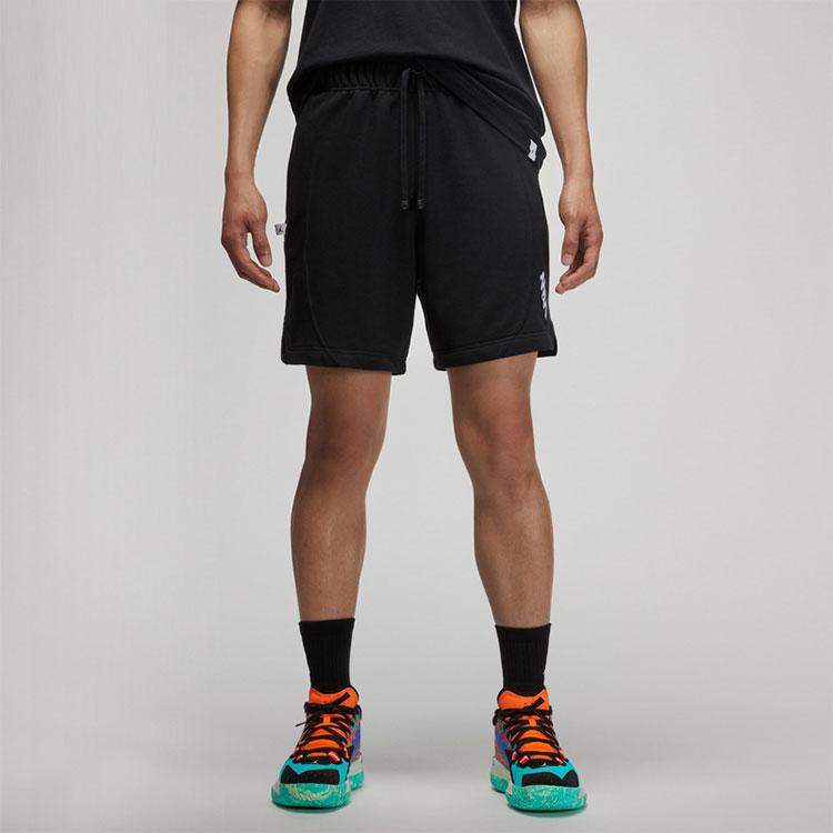 Jordan X Zion SS22 Zion Collaboration Logo Print Elastic Mid-Waist Shorts Men Shorts Black DR2114-010