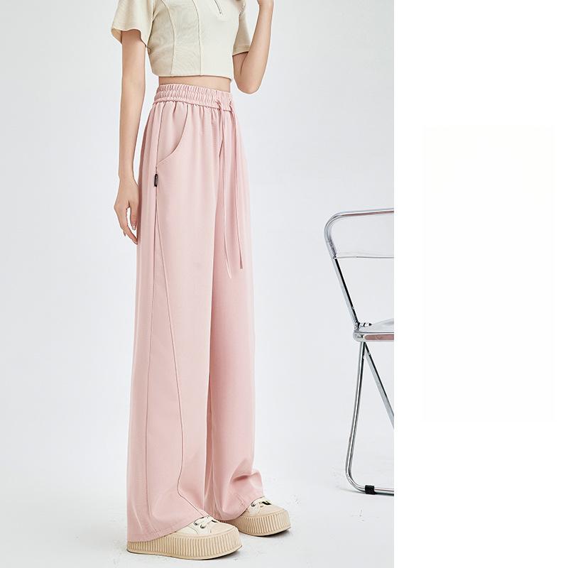 Spring and Summer Women's New Thin Straight Wide-leg Pants Mopping Floor Drape Suit Pants