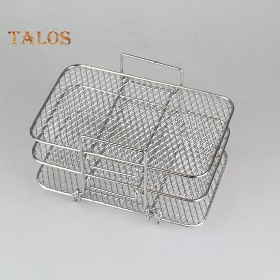 Air Fryer Rack 3 Layers Stackable Dehydrator Racks Stainless Steel Grill Tray Air Fryer Accessories for Baking Roasting