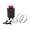 Racing Power Steering Fluid Reservoir Tank with Clamps Aluminium Alloy Fuel Cell Surge Tank Power Steering Oil Catch Can Tank