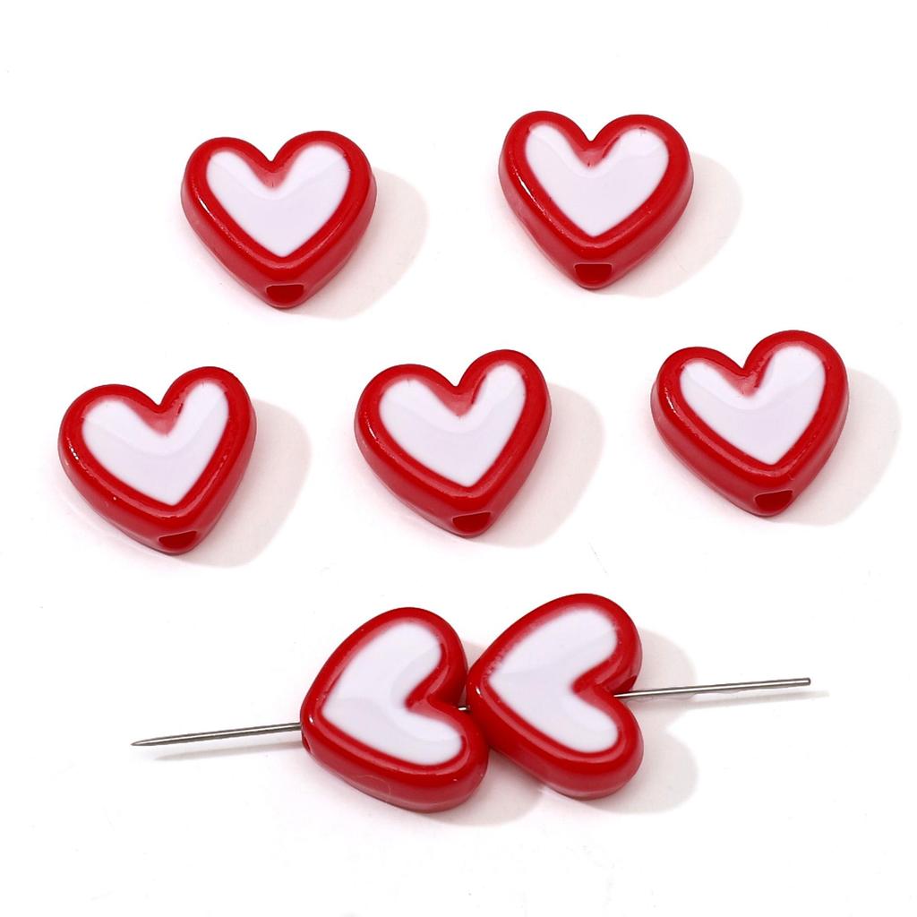 5/20Pcs Love Acrylic Beads Drip Oil Macron Series Beads For DIY Handmade Bracelets Necklaces Jewelry Making