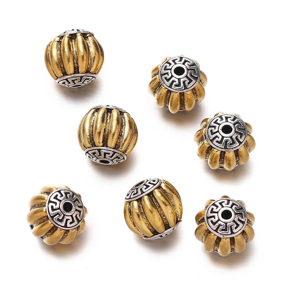 5pcs/lot Alloy Spacer Beads Metal Color Irregular Bead for DIY Jewelry Bracelet Necklace Making Findings Supplies Accessories