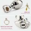 Nerezová oceľ Kovový análny tréner Asslock Dilator Otvárací Lotus Butt Plug Buttplug Lock