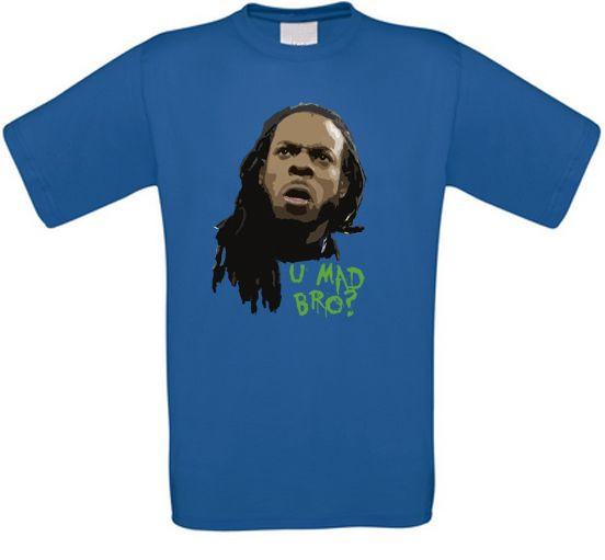 Richard Sherman Seattle U Mad Bro Football T-Shirt XXL