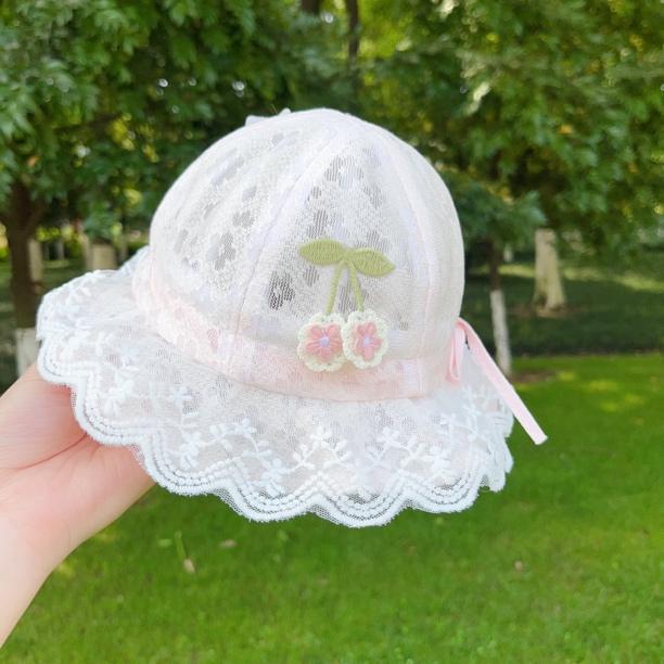 Baby Girl Summer Sun Hat With Adjustable Brim For Outdoor Protection