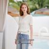 Women's Lyocell Lightweight V-Neck Knit Short-Sleeved Cardigan