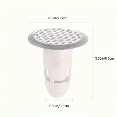 "Durable" 1Pc Odor-Blocking Shower Drain Cover - Anti-Insect, Sewer Protector With Hair Catcher For Bathroom & Toilet Sealing