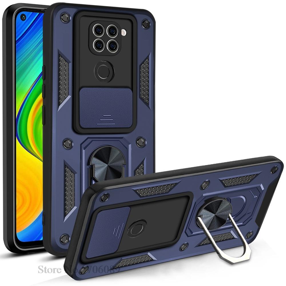 Para Redmi Note 9 Funda Armadura Resistente a Golpes Protector Deslizante de Lente Cubierta para Teléfono Para Xiaomi Redmi Note 9 Funda Carcasa