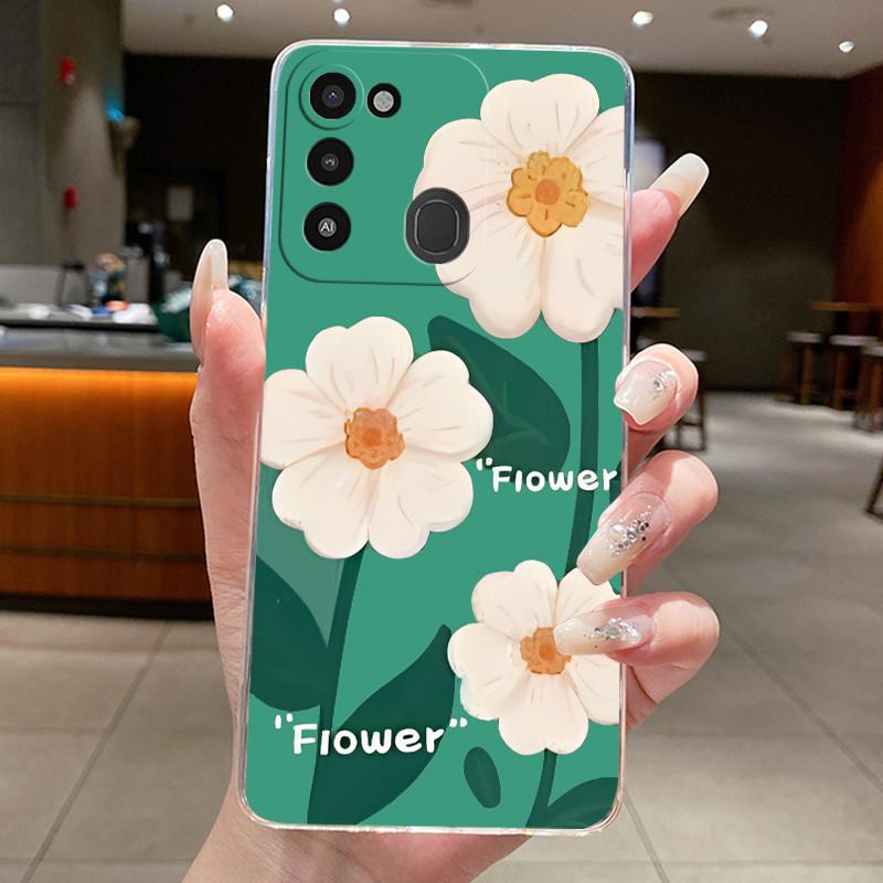 Back Cover For Tecno Spark 8C Case Clear Luxury Fashion Aesthetic Butterfly Flower Soft TPU Silicone Phone Case Tecno KG5k KG5j