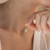Gold Stainless Steel Initial Pendant Necklace - Elegant Shell Design for Women