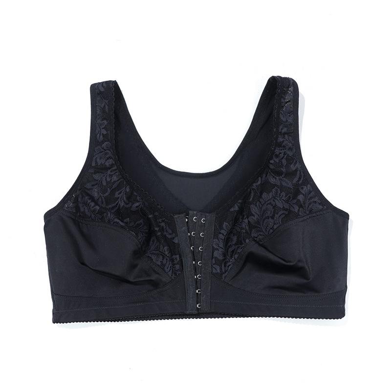 Damen-BH in Übergröße, volle Abdeckung, Spitzenunterwäsche, kabellos, Frontverschluss, bequeme Unterwäsche für Mütter, 0XL-5XL, Unterhemden, Tops