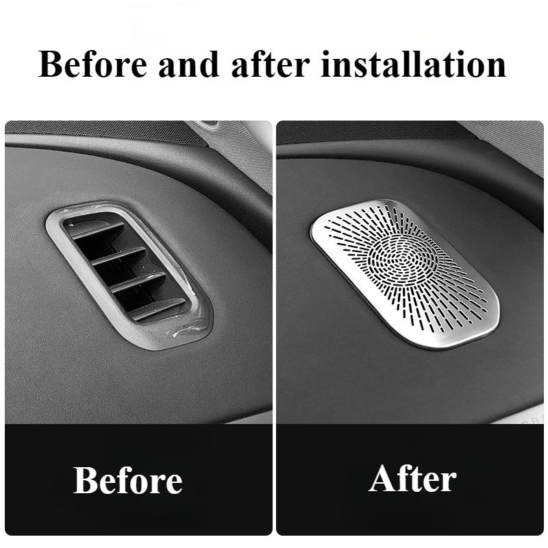For LEAPMOTOR C10 Interior Metal Dust Plug Dashboard Out of Trend Frame Cover Protective Sticker Interior Decoration Accessories