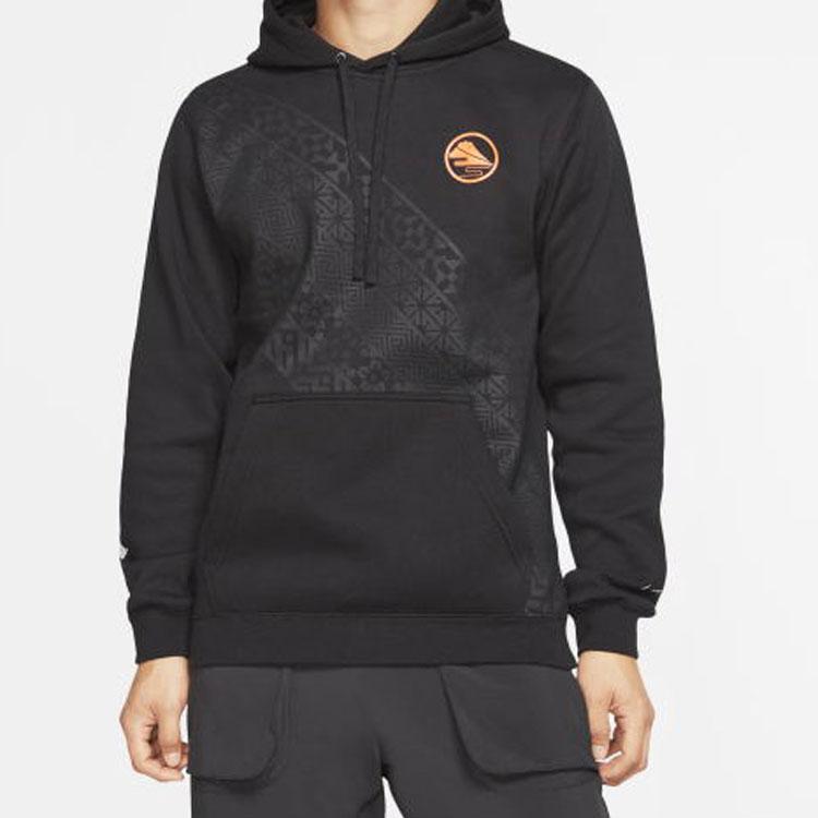 Nike Club Fleece Print Pullover Hoodie Men Hoodie Black CT5228-010