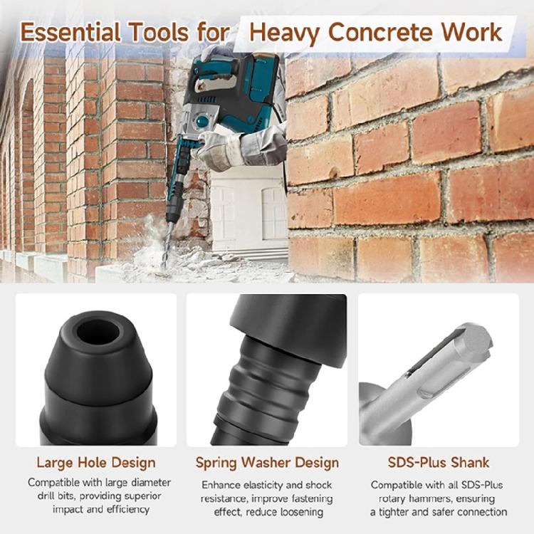 High Carbon Steels Converter for Transforming SDSPlus to SDSMax Rotary Hammer Drill Adapter Bit Shank Quick Tool
