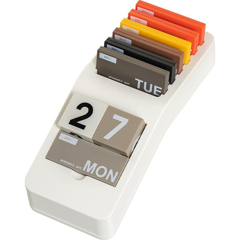 Creative Curved Perpetual Calendar, Desktop Fun Calendar, Cultural Office Supplies, Small Ornaments