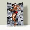 Anime B-Baki Hanma Throw Lightweight 240g Flannel Blanket Soft Skin-friendly for Summer Cooling