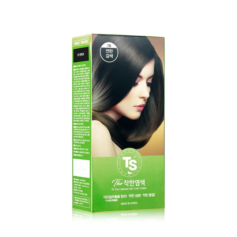 Ts Shampoo The Chakhan Hair Color Cream  7 Light Brown 120g