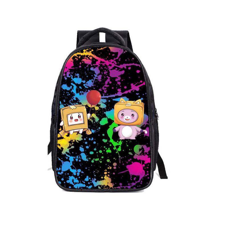 Lankybox Cartoon Lunch Bag Set 3 Piece Shoulder Backpack Package