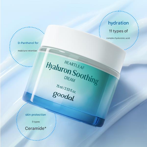 Goodal Heartleaf Hyaluron Soothing Cream 75ml (25AD) (3 Options)