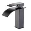 TLXT Black Waterfall Basin Faucet