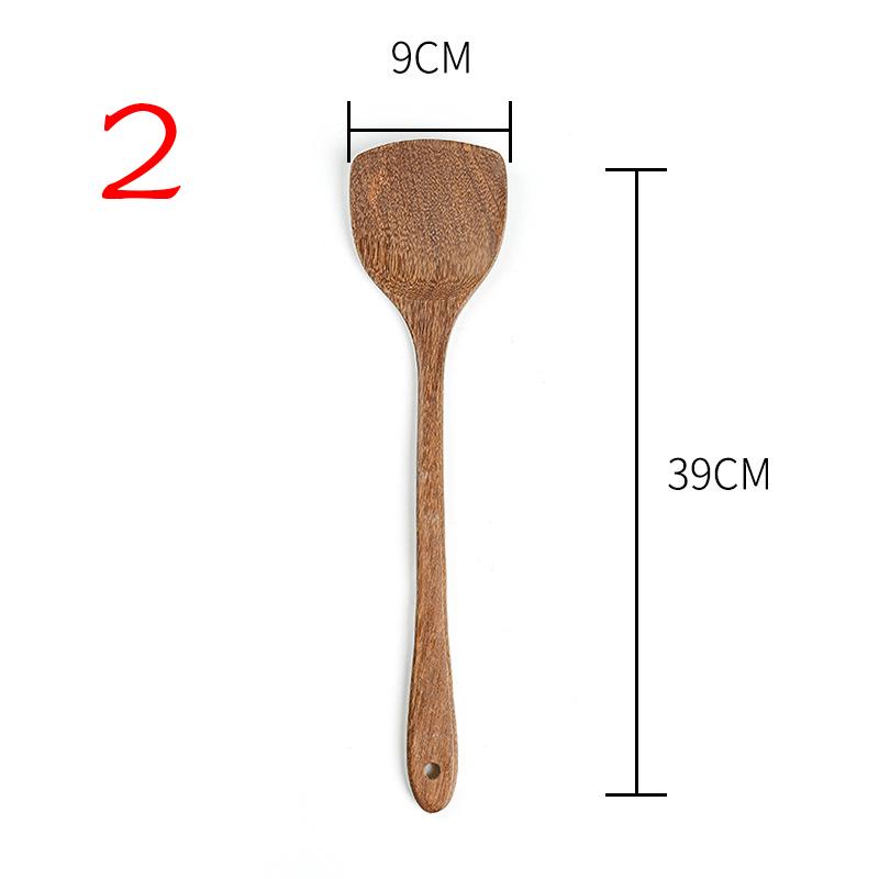 Wooden Spatula Kitchen Nonstick Dedicated Wooden Kitchenware Heat Resistant Wooden Cooking Shovel Spoon