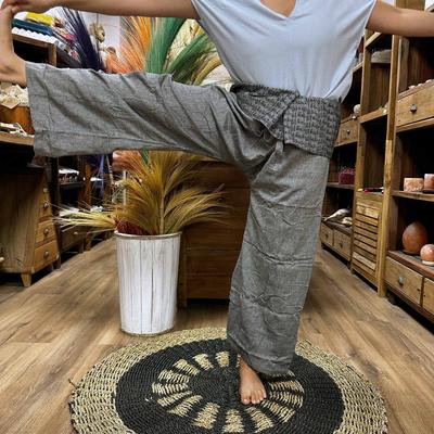 Yogahose Thai Fischer Mandala Mantra Grau