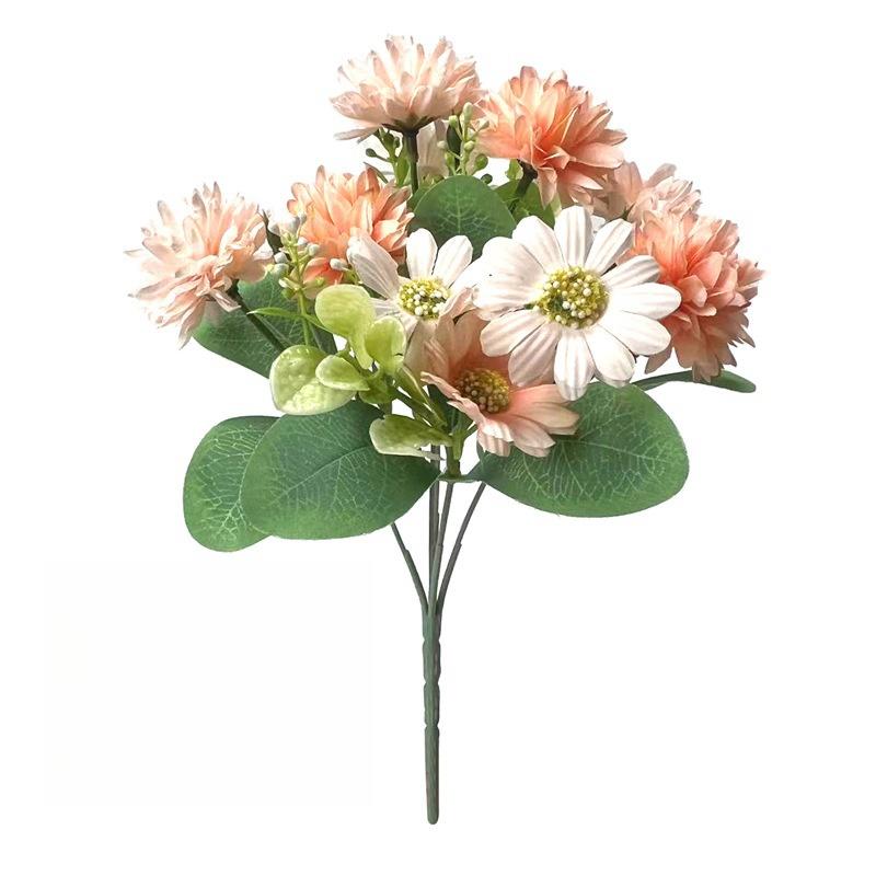 

Имитация цветка одуванчика Украшение для цветочной композиции в гостиной дома Шар хризантемы Свадебный букет Искусственные цветы Реквизит для съемки светло-розовый