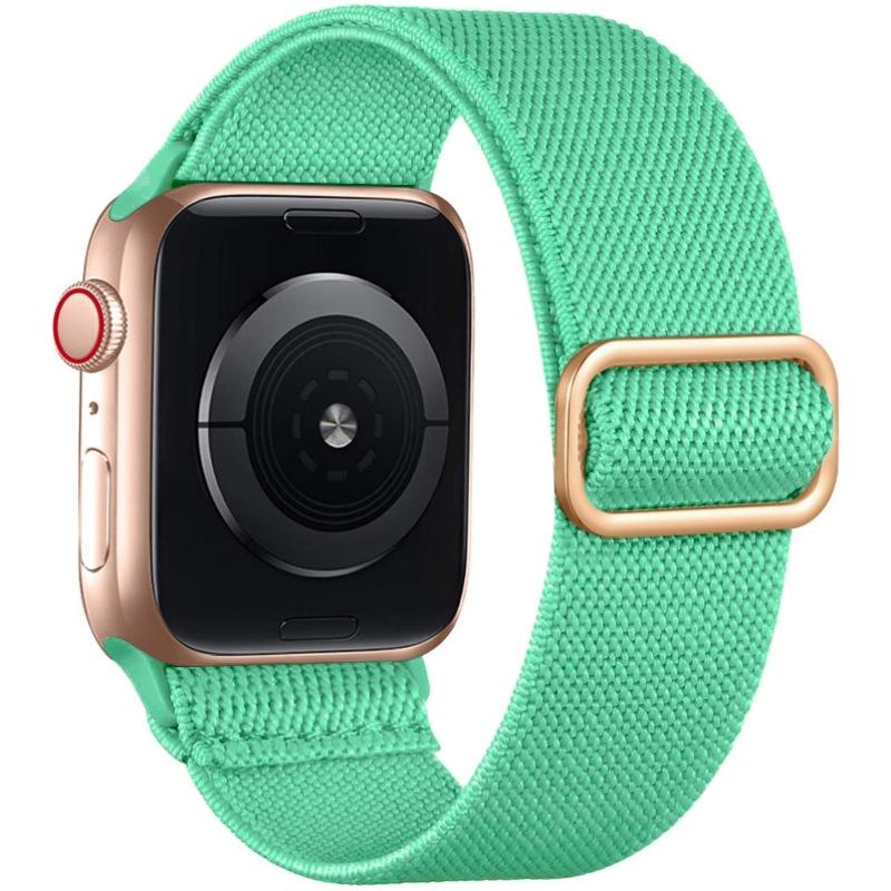 Braided Nylon Apple Smart Watch Strap with Adjustable Slide Buckle for All Series