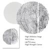 Fingerprint and Tree Ring Rubbing Canvas Painting Black And White Wall Art Print Nordic Poster Modern Pictures for Living Room