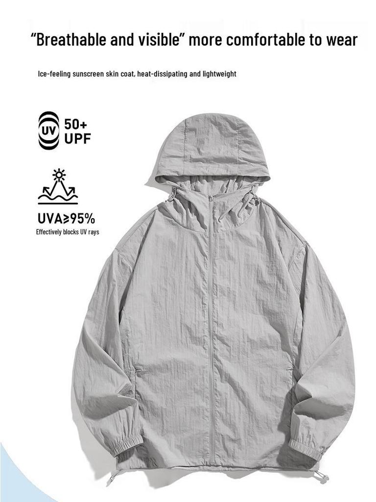 UPF50+ Men's & Women's Summer Hooded Jacket - Quick-Dry, Light, Breathable, Sun-Protective Couple Style