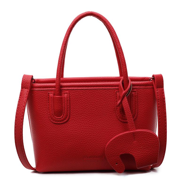 Hot-selling High-quality Simple Lychee Pattern Portable Bucket Bag Women's Casual Versatile Commuter Shoulder Messenger Bag