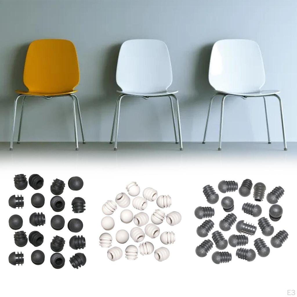 Inserts 20 Tube Round Pieces End Cap Plugs Furniture Protection For Luggage Racks