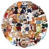 50 Pieces of Cute Knitted Forest Animal Sticker Cards - Natural Cartoon Small Animals for Children As Rewards