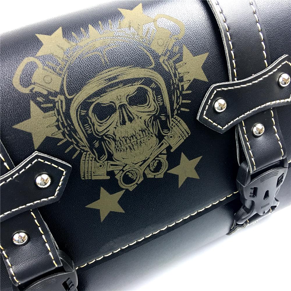 Universal Motorcycle Saddlebag Model Side PU Leather Luggage Saddle Bag Storage Tool Pouch For Harley Sportster XL883 XL1200