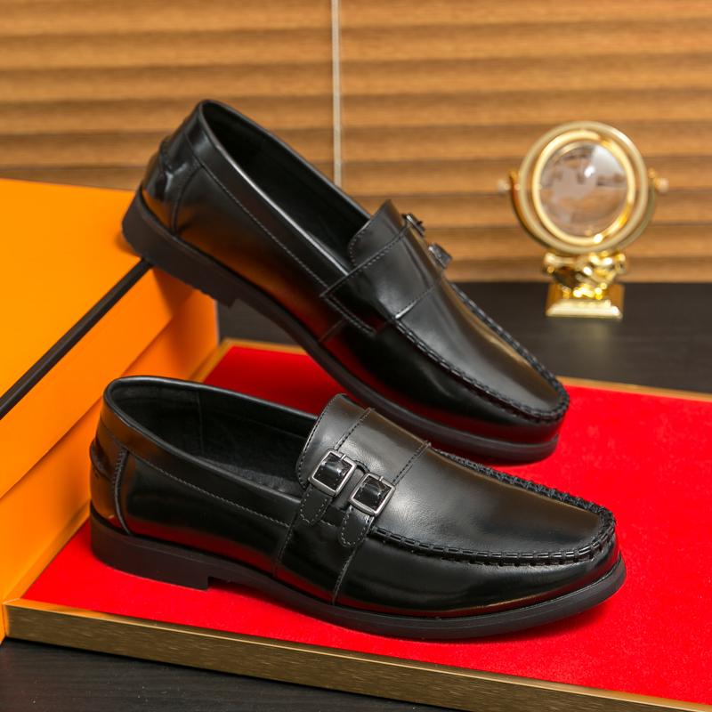 Fashion Extravagant Glossy Handmade Comfortable High-quality Leather Shoes Non Slip Men Advanced Casual Formal Business Office Loafers