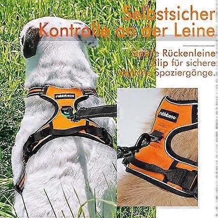 No Tension Dog Harness, Breathable Harness, Puppy Harness, Reflective Strips, Safety Guide, Adjustable Soft Strap Traction Rope