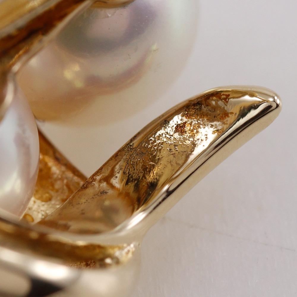 MIKIMOTO Pearl Earring K14 Yellow Gold/Pearl 7.3g Women Used