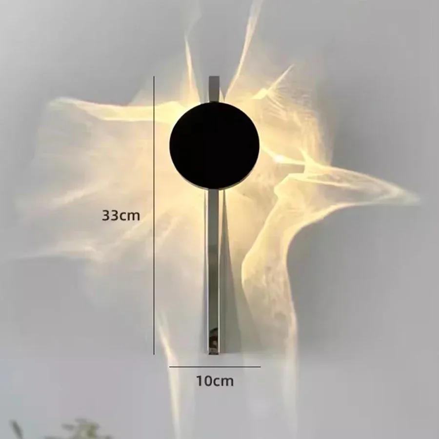Modern minimalist LED wall lamp art ripple wall lamp bedroom bedside shadow aisle porch corridor atmosphere lighting fixture