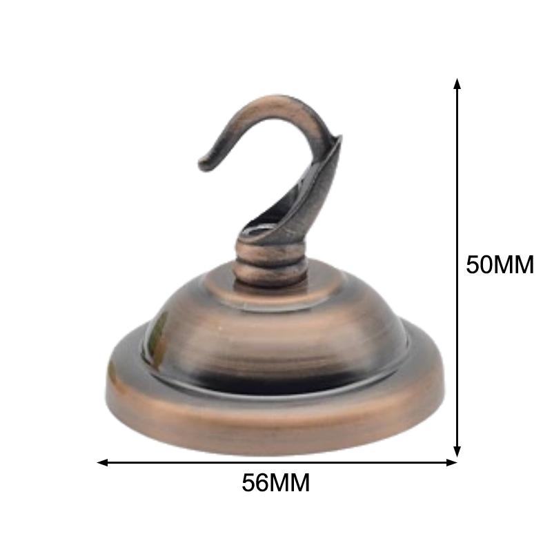 1 Set Ceiling Mount Pendant Lamp Base Black/White/Bronze/Gold/ 56Mm Diy Round Iron Hook Ceiling Plate Base