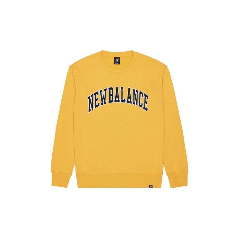 New Balance Sweatshirts Men's Yellow Crew Neck Moderate Regular MT03515-ASE