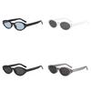 Vintage European Style Oval Cat Eye Sunglasses With Uv400 Protection For Fashionable Outdoor Wear