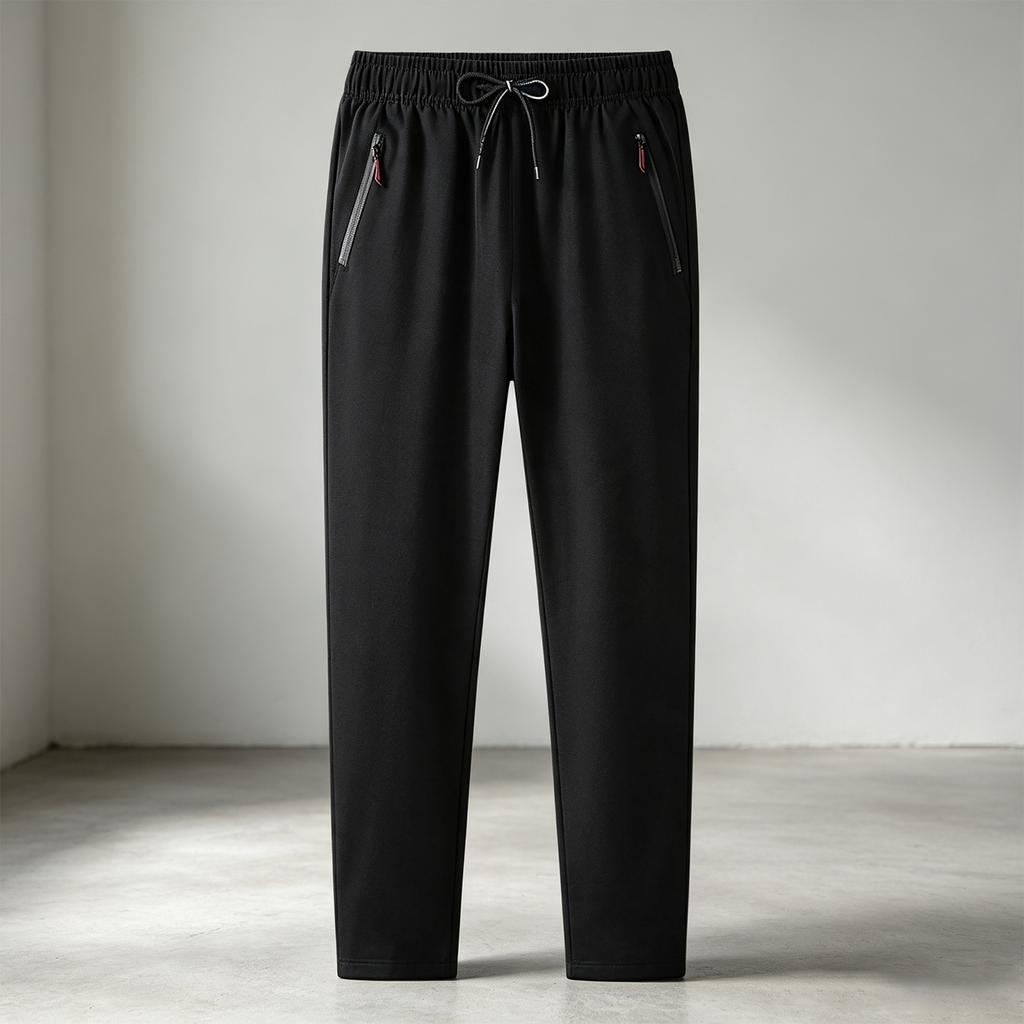 Men's Summer Lightweight Quick Dry Casual Straight Leg Pants with Stretch Elastic Waistband Breathable Trousers