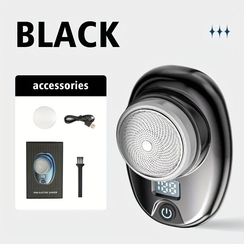 

Мини-электробритва, портативная электробритва со светодиодным дисплеем, набор для ухода за влажной и сухой бородой, перезаряжаемая через USB серый