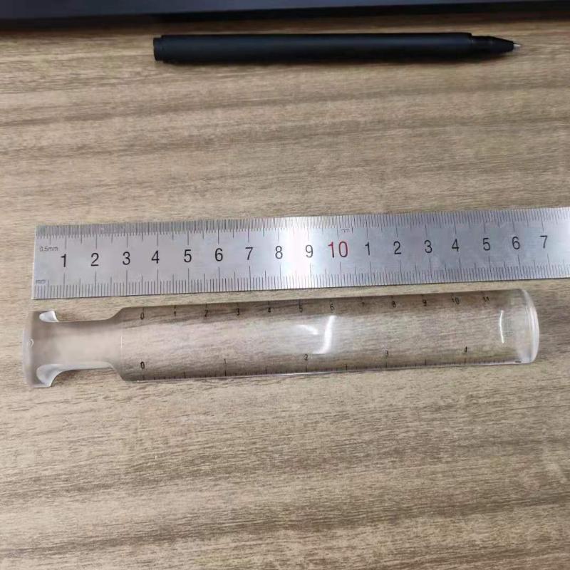 

2Pcs Portable Bar Magnifier Narrow Guide-line In Center 2x Magnifier Ruler Handheld Acrylic Magnifying Glass With 110 Mm Scale