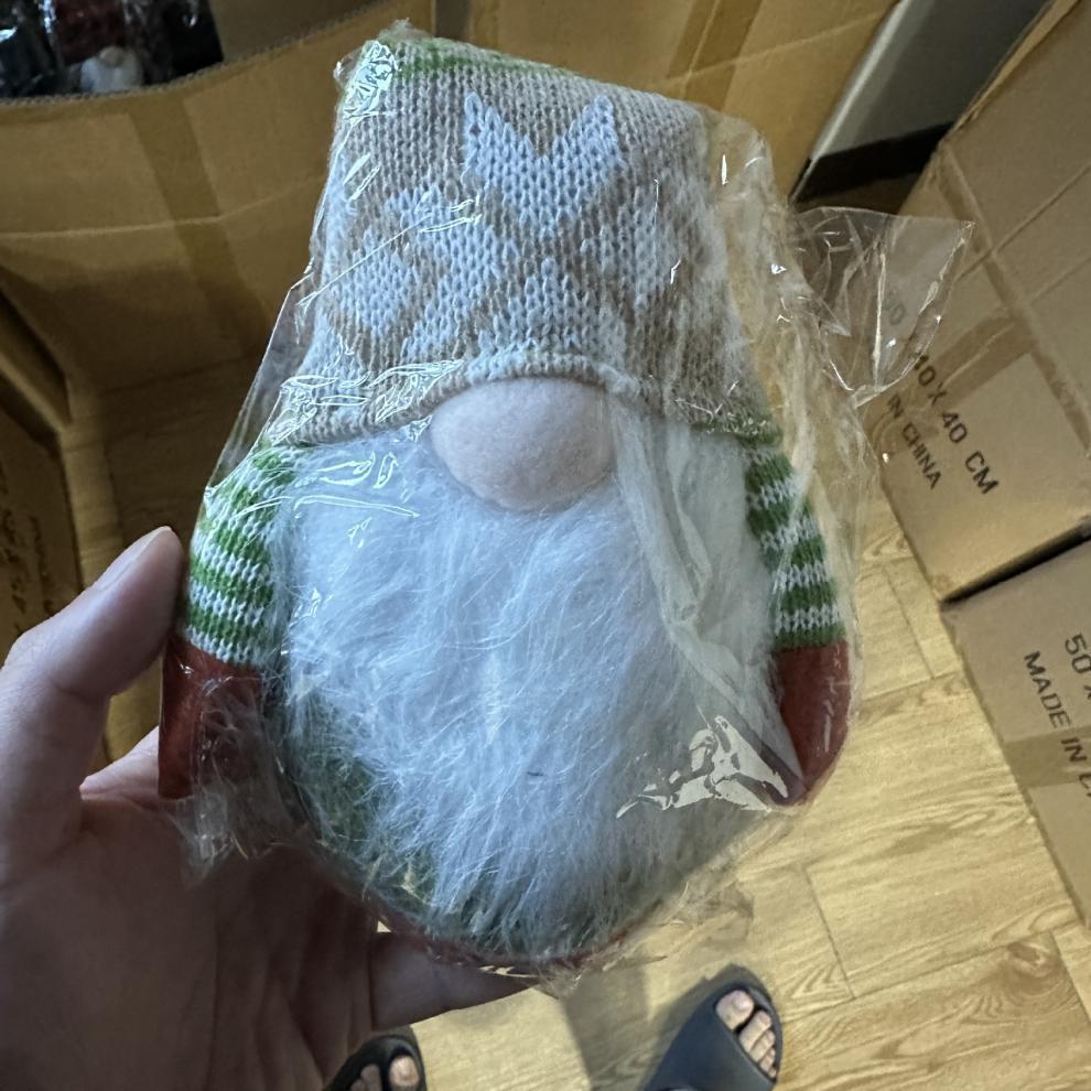 Nordic Green Christmas Elf Doll Decoration - Faceless Rudolph Figurine