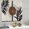 2ks Boho Mid Century Moderní Abstrakt Hnědé Listy Kuchyňské Závěsy Obývací pokoj Ložnice Závěsy na oknech Léčba Domácí dekorace