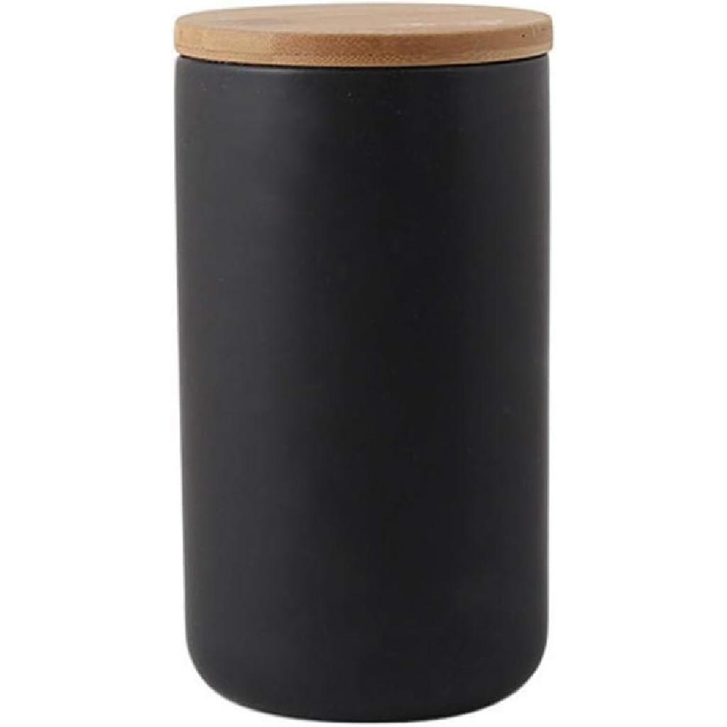 MilkyWay Food Storage Jar Strong Ceramic Storage Canisters with Airtight Seal Bamboo Lid Modern Design Seal Damp-Proof Kitchen Jar for Coffee, Tea,