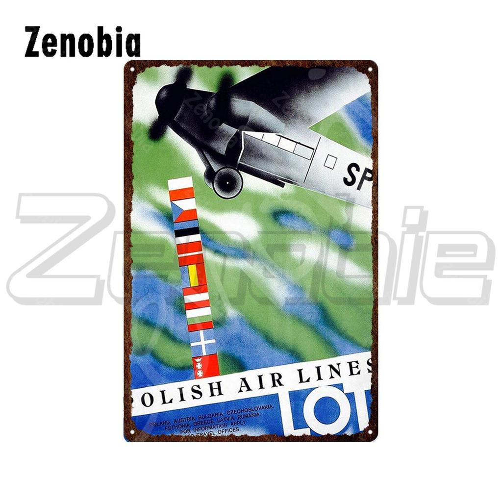 Vintage Travel Tin Sign  Surf Dive Ski  The New Yorker Metal Poster Plate  Decorative Iron Wall Art for Home Decor