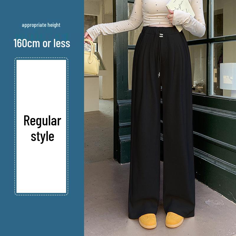 Apricot Maternity Wide-Leg Sweatpants for Spring & Autumn - Women s Casual Loose Drape Sports Pants. M