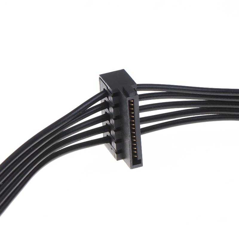 15 Pin Sata Power Supply Splitter Cable Hard Drive 1 Male To 3/4/5/6 Female Extension Power Cord For Diy Pc Server